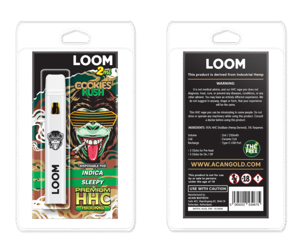 LOOM HHC Cookies Kush 1900mg 2 ml Vape – HHC vape