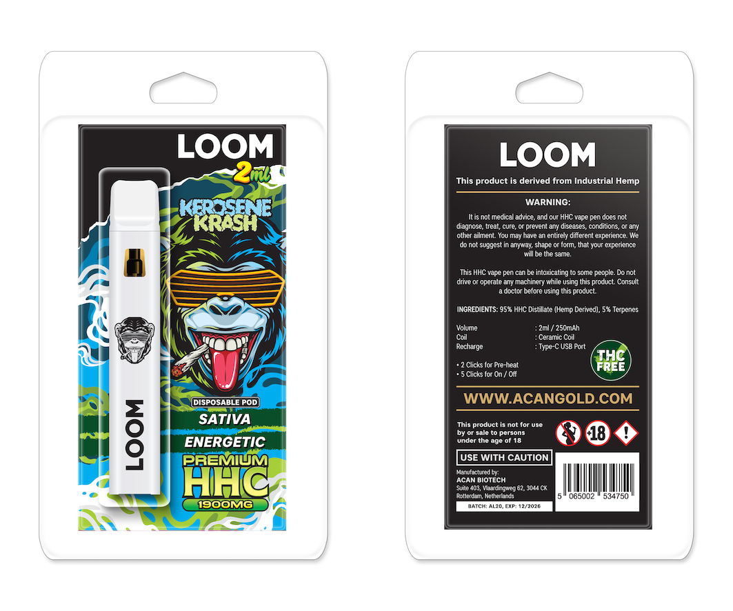 LOOM HHC Kerosene Krash 1900mg 2 ml Vape – HHC vape