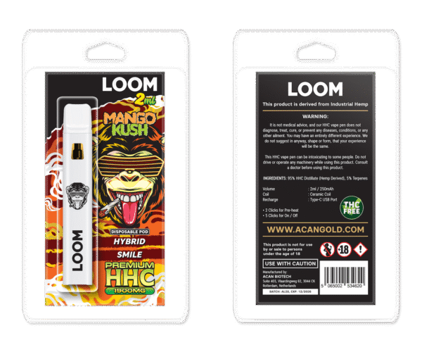 LOOM HHC Mango Kush 1900mg 2 ml Vape – HHC vape
