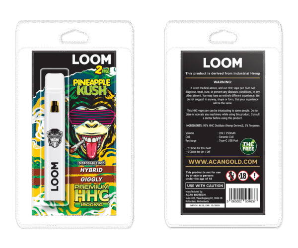 LOOM HHC Pineapple Kush 1900mg 2 ml Vape – HHC vape
