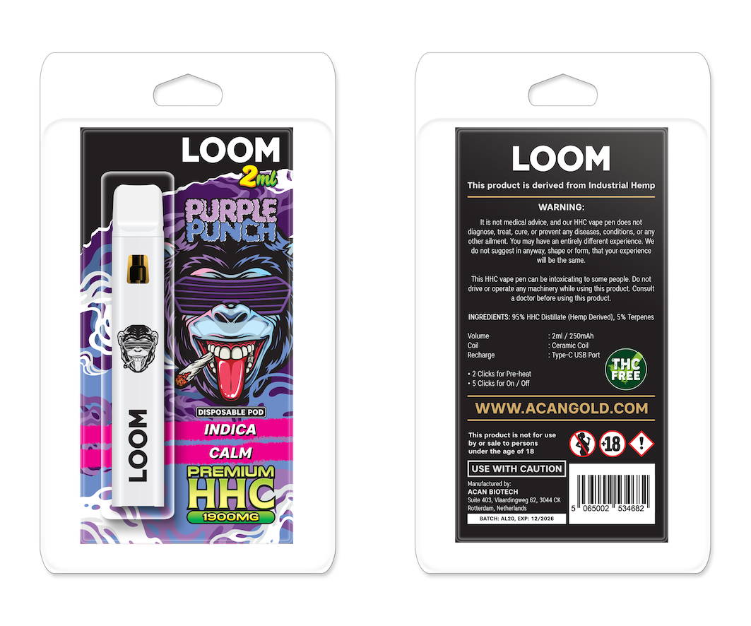 LOOM HHC Purple Punch 1900mg 2 ml Vape – HHC vape