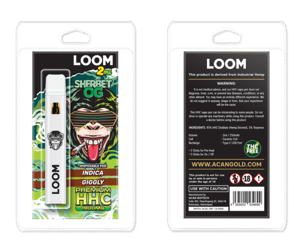 LOOM HHC Sherbet OG 1900mg 2 ml Vape – HHC vape