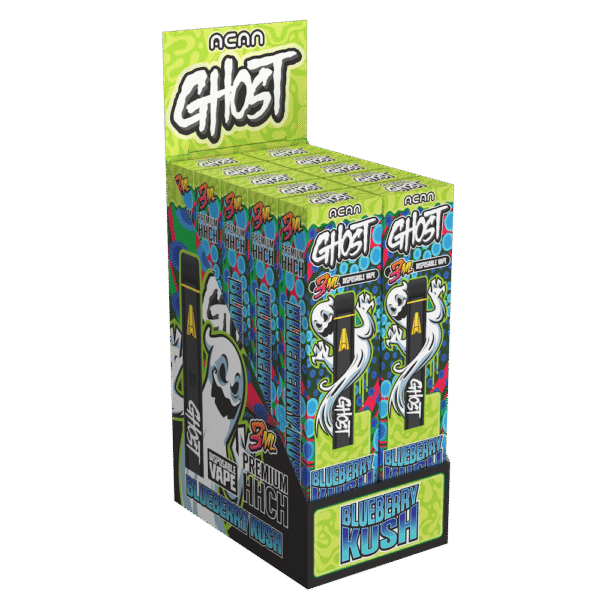 Acan Ghost Blueberry Kush (Hybrid) – 3ml – HHC Vape