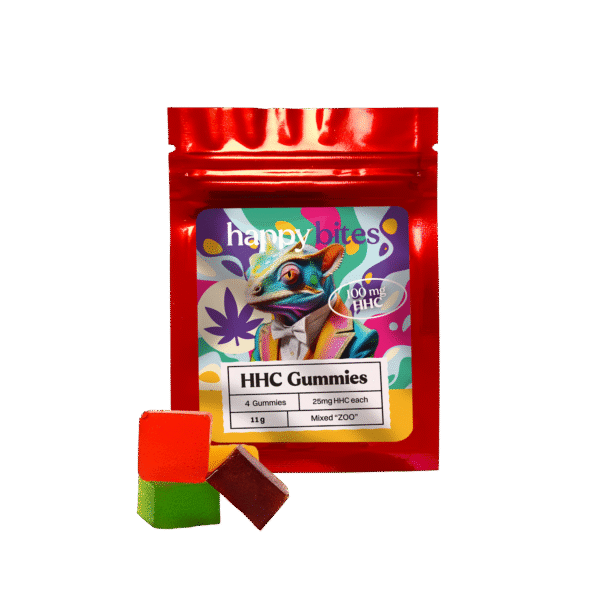 Happy Bites HHC Gummies – Mixed “Zoo” (4 pcs x 25mg = 100mg) – Happy Bites HHC