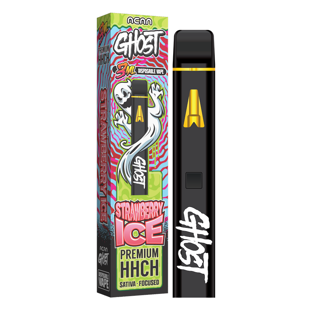 Acan Ghost Strawberry Ice (Sativa) – 3ml – HHC Vape